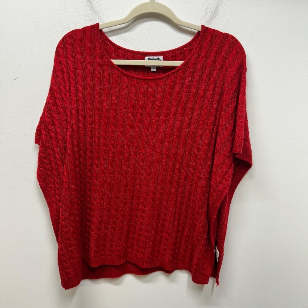 Mudpie boutique red knit oversized poncho OS holiday - Picture 1 of 7